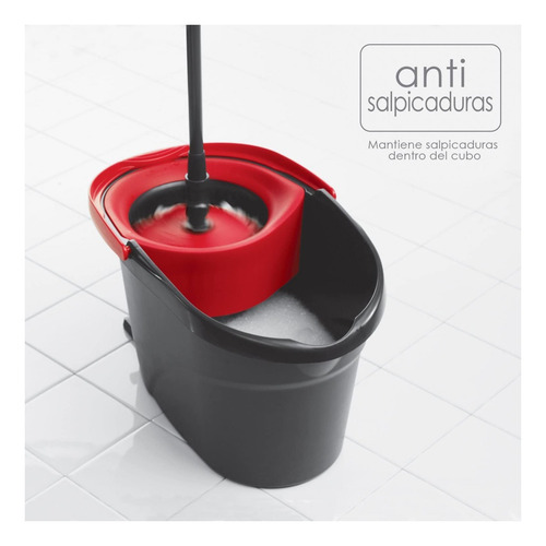 Imagen 4 de 6 de Trapeador Mop Y Cubo Con Pedal De Vileda Easy Wring