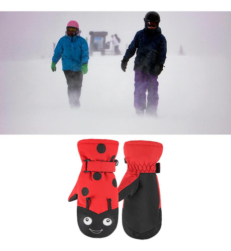 Guantes De Esquí Para Nieve Impermeables Para Niñas, M