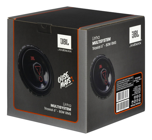 Kit 4 Alto Falantes 6 Polegadas Honda Civic Jbl 6trms80 320w Cor Preto