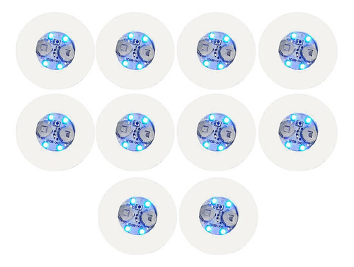 10 Posavasos Led Monocromáticos Para Bares Coaster Color Azul