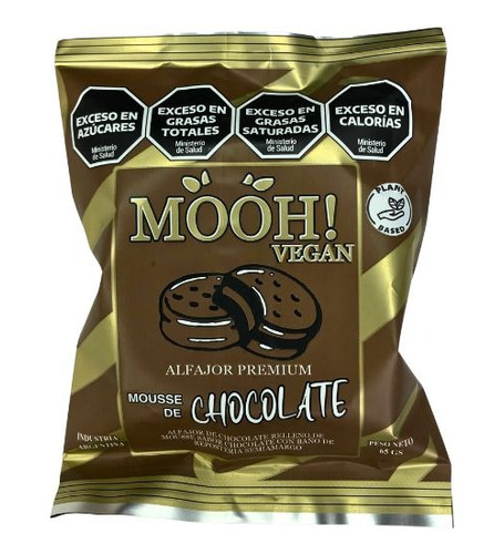 Alfajor De Mousse De Chocolate Vegano Mooh! 65 G