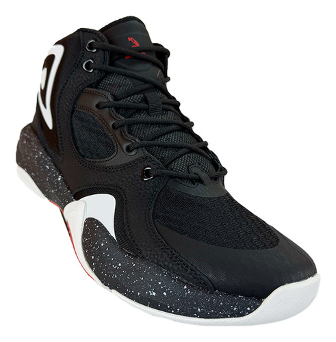 Tenis Negros Rojos Blancos Bota Hombre Shaq Radiate Basquetb
