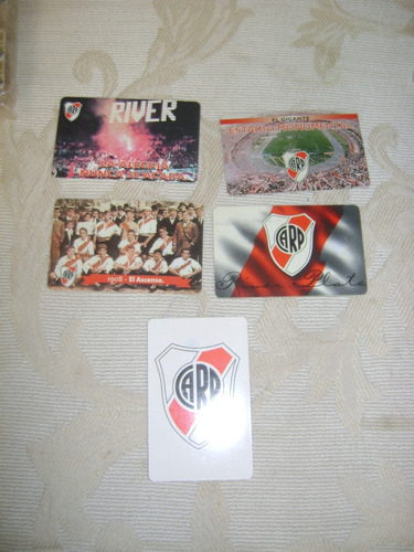 Tarjetas Telefonica Argentina  5 Tarjetas Club River Plate