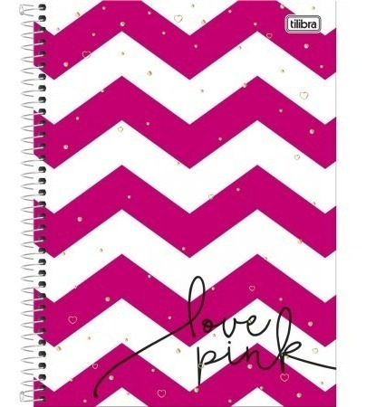 Caderno 20 Matérias Love Pink 400fls