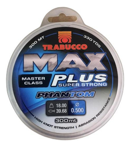 Linha Monofil. Trabucco Max Plus Phantom 0,50mm 39lb 300m