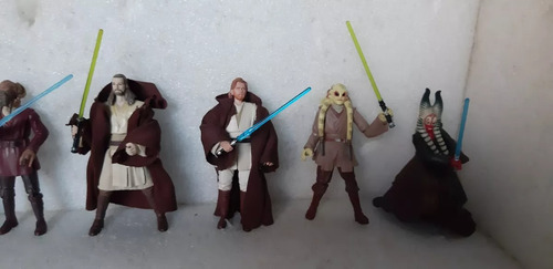Star Wars Lote Jedis Plo Koon Qui Gon Jinn Shaak Ti Mr34 (Usado)