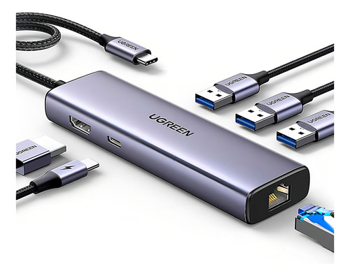 Hub Usb-c (docking Revodok) 6 En 1 Ugreen Modelo 15598