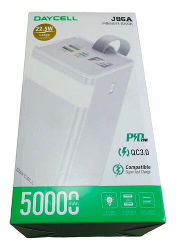 Cargador Portatil Power Bank 50000 Mah 22.5w Carga Rapida