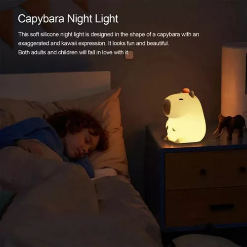 Capybara Night Light + Capibara De Peluche Con Forma De Fres