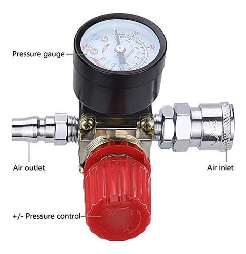 Air Compressor Pressure Regulator With Dial Gauge, 0-17...