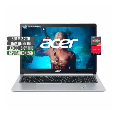 Portatil Acer Amd Ryzen 7 5700u Ssd 2tb Ram 36gb Led 15,6