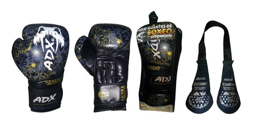 Imagen 2 de 5 de Guantes De Box Adx Veneno Poliuretano Con Desodorizante