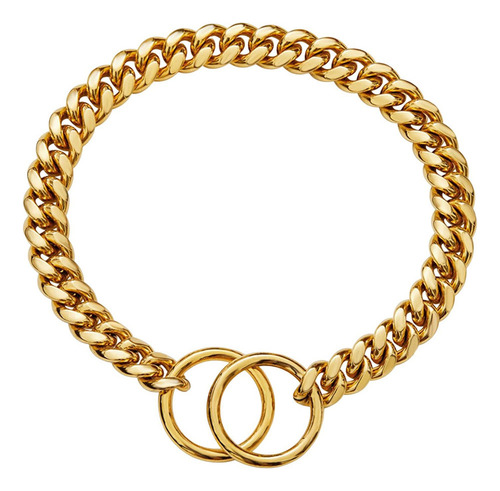Dp Collar De Cadena Para Perro Grande, Gargantilla Cubana Y