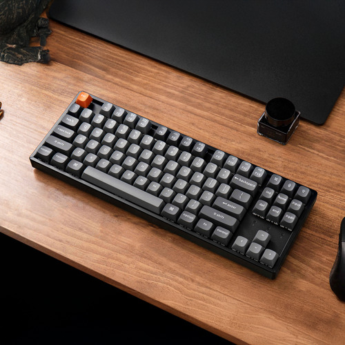 Teclado Mecanico Keychron K8 Max (k8mh3) 80% Tkl , 87 Keys , Full Ensamble , Rgb , Hotswap , Bluetooth / 2.4ghz / Cableado , Switch Keychon Super Brown , Ingles Us , Color Black
