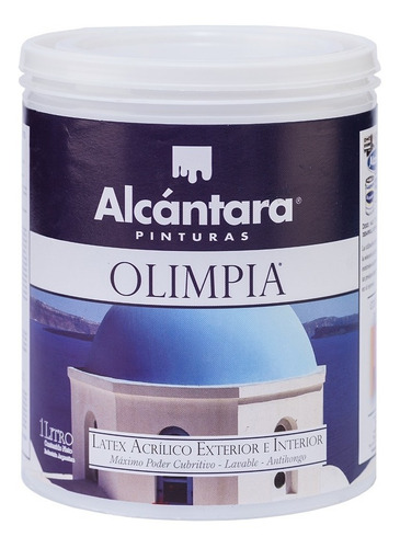 Pintura Látex Exterior Interior Olimpia Color 1 Litro Alcántara Color Naranja