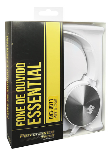 Fone De Ouvido Essential Flat Branco Performance Sound Ps011