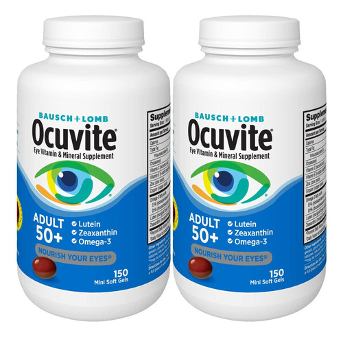 300gels Vitaminas Lutein Om3 Zeax /p Ojos Ocuvite Adulto 50+