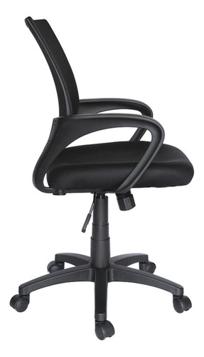 Imagen 3 de 4 de Silla de escritorio Econosillas Ecochair ergonómica negra con tapizado de mesh y tela microespacial