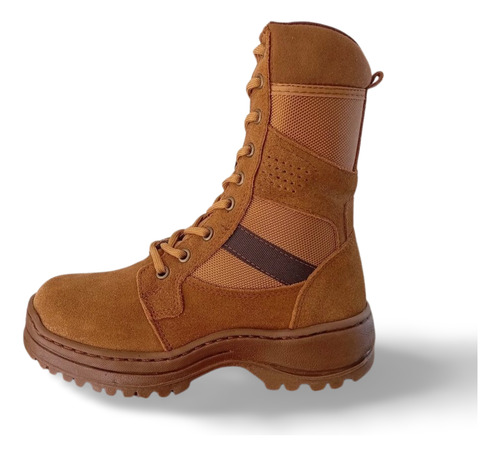 Botas Tácticas Con Cierre Lateral De Piel Gamuza En Color Co