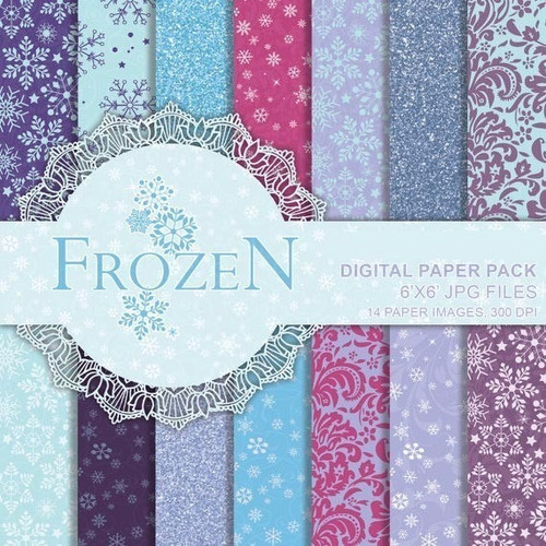 Kit Imprimible  Frozen Paper  14   Fondos Ver Promo