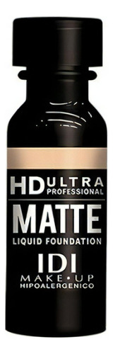 Base de maquillaje lĂquida IDI Make Up HD Ultra Matte tono 05 -buff beige