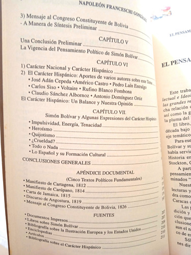 El Pensamiento Político De Simón Bolívar / N. Franceschi
