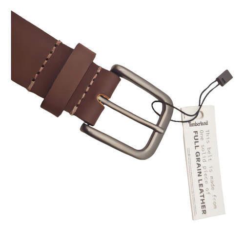 Timberland Cinturón De Piel Para Hombre Mod B75453 Color Marrón Talla 32 Diseño De La Tela Liso