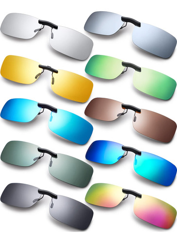 Weewooday 10 Piezas De Gafas De Sol Polarizadas Con Clip Sin