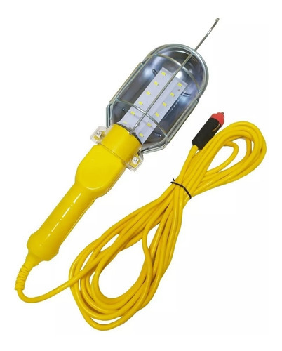 Linterna de emergencia para coche de 12 voltios, color amarillo, luz blanca