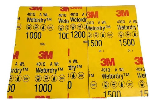 3m Pack 50 Pzs Imperial Wetordry 5.5 X9 Grano 1000,1200,1500