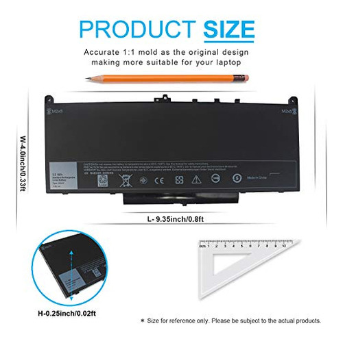 Batería Para Portátil Emanjor 55wh J60j5 7.6v E7470 E7270
