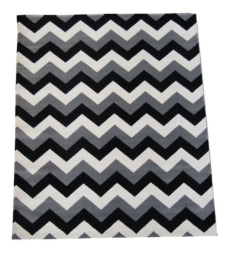 Tapete Sala Chevron Scandinavia Preto E Branc 200x300cm Desenho do tecido Geométrico