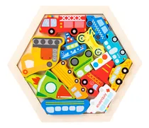 Comprar 3 Puzzles Bloque Infantil Didactico Educativo Montessori