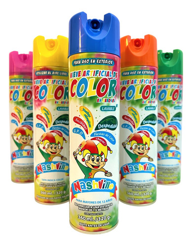 Nieve Espuma De Color X50 Aerosol Cotillon Nieve Artificial