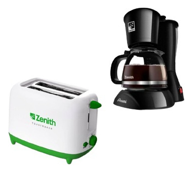 Combo Zenith Tostador Toastmaker Y Cafetera Aromi