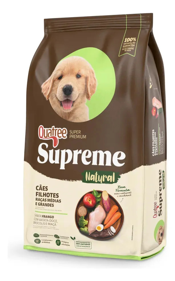 Ração Quatree supreme para Cachorro Filhote Quatree Supreme Raças Média/Grande 15kg