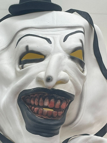 Máscara de payaso Pagliacci Terrifier Art The Clown Opera, color blanco