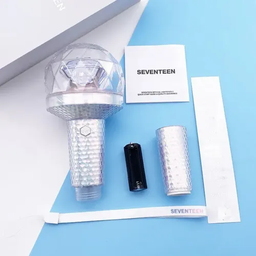 SEVENTEEN OFFICIAL LIGHTSTICK2 うちわ&タオル Seventeen Carat Lightstick V2 Con Bluetooth Concert Oficial