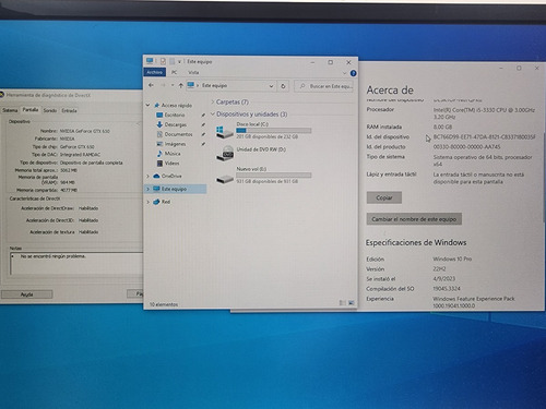 Imagen 5 de 10 de Pc Gamer I5 8gb Ram 250gb Ssd W10 Pro - Leer
