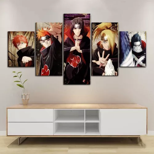 Kit 10 Quadros Decorativo Anime Naruto Sasuke kakashi 20x30