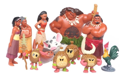 Moana Set Mini Figuras 12 Unidades Muñeca Personaje Disney 