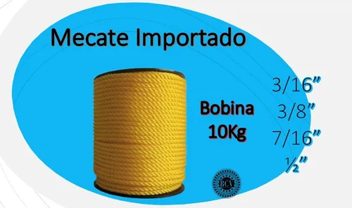 Mecate 3/16, 3/8, 7/16 Y 1/2