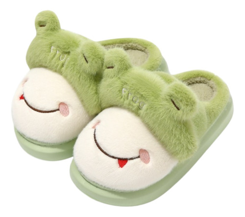 Pantuflas De Peluche Suave Kawaii Ranita Sapito Zuela Inyect