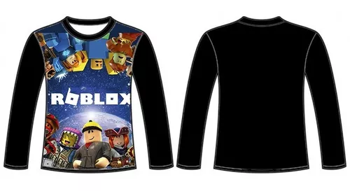 Blusa Moletom Infantil Flanelado Roblox Preto