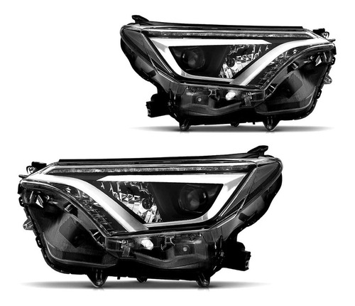 Par Farol Rav4 2017 2018 Elétrico Com Motor Com Led Tyc