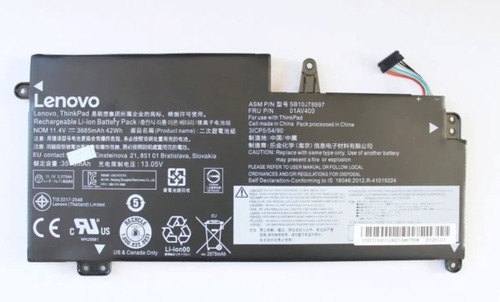 01av400 - Original Lenovo Battery 11.4 V 3685 Mah 42 Wh
