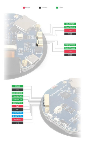 2.1-inch Round Touch Screen Development Board Esp32-s3 Chip