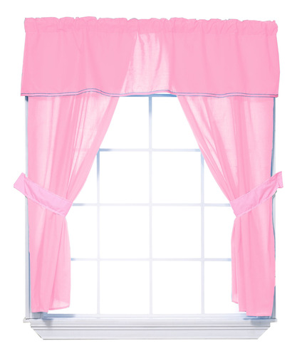 Baby Doll Bedding - Juego De Cortinas Con Cenefa De Ventana 