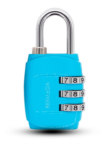 Candado Equipaje De Combinación Bolso Niños Locker Multiuso Color Azul