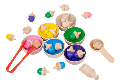 Bolas De Arcoíris En Tazas, Juguete, Juego Clasificador De